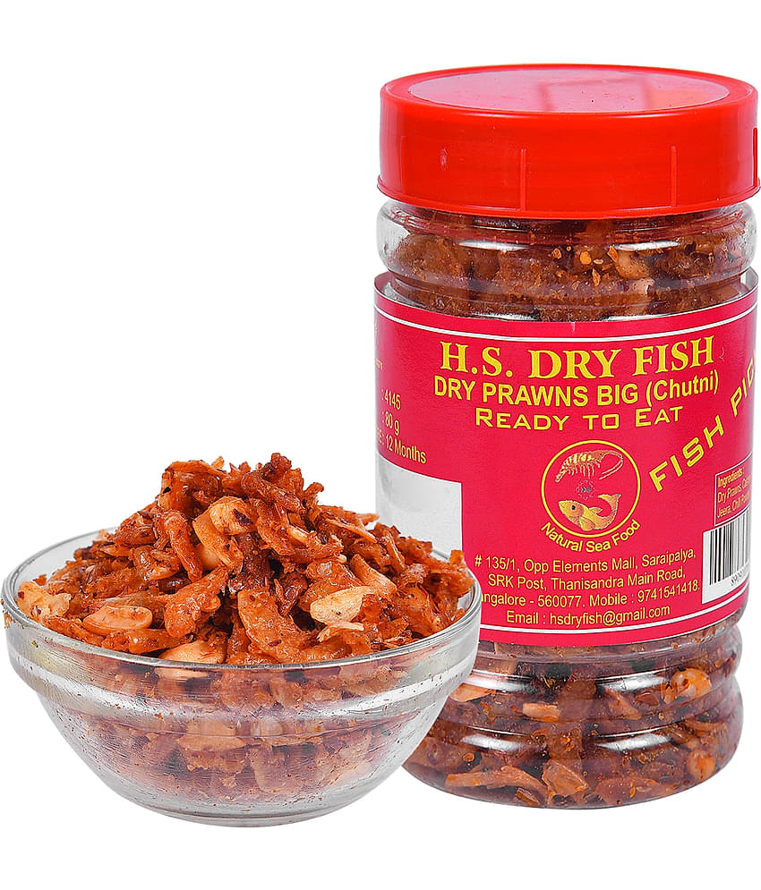 HS dry Fish DRY BIG PRAWNS CHUTNEY (READY TO EAT) 100 gm