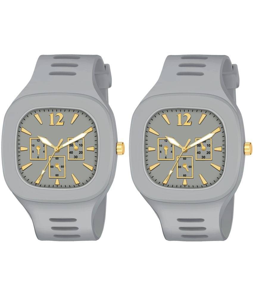     			Hala - Light Grey Silicon Analog Men's Watch
