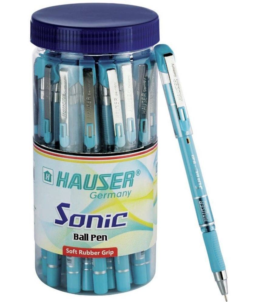     			Hauser Sonic Ball Pen Jar Pack | German Technology | Light Weight Sleek Body With Smooth Performance | Low-Viscosity Ink For Smudge Free Writing | Set Of 25 Ball Pens
