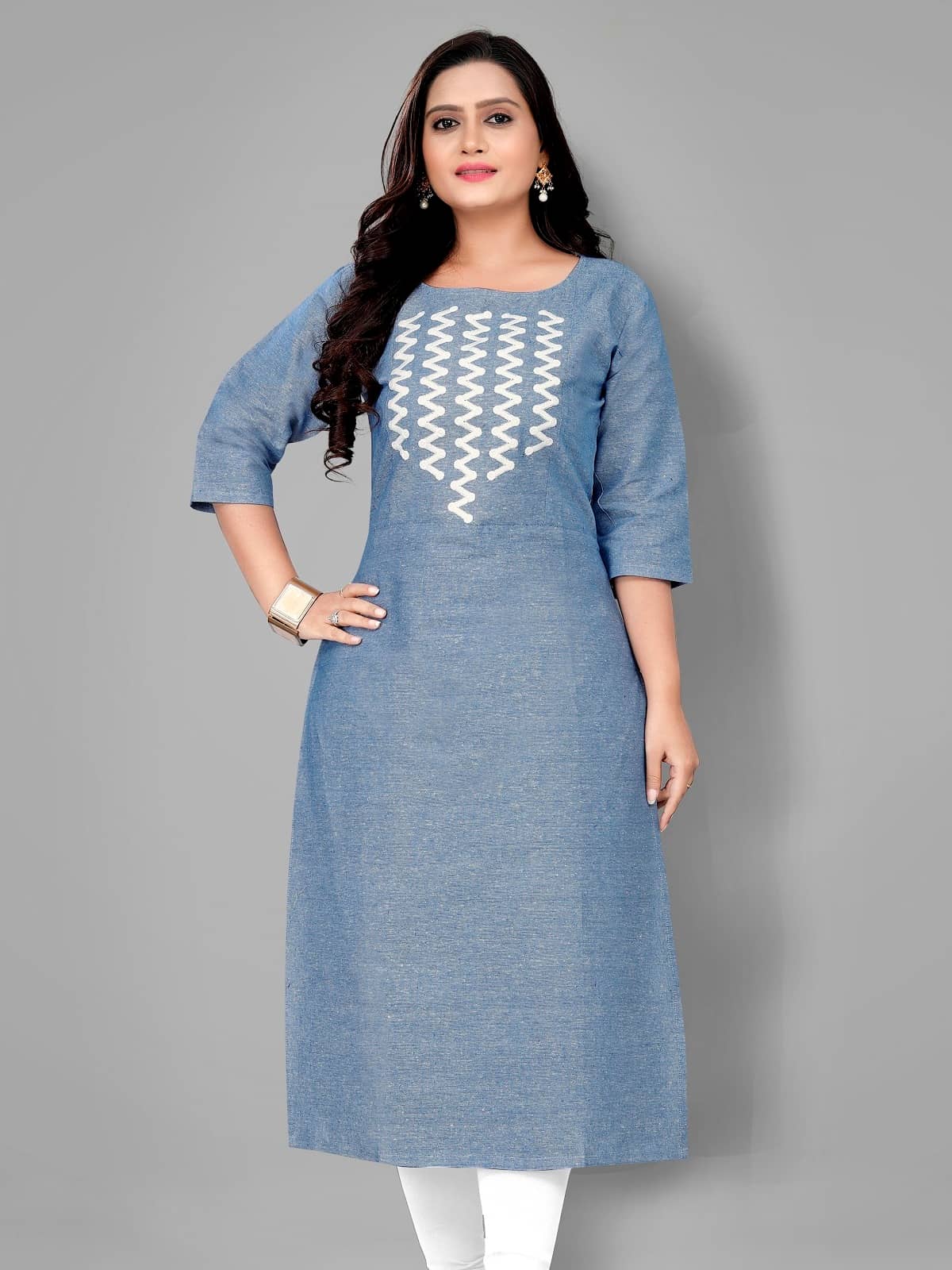 Hetsa - Pink Cotton Women's Straight Kurti ( Pack of 1 ) - Kurtis, Tunics | Buy online on ZillyBuy
