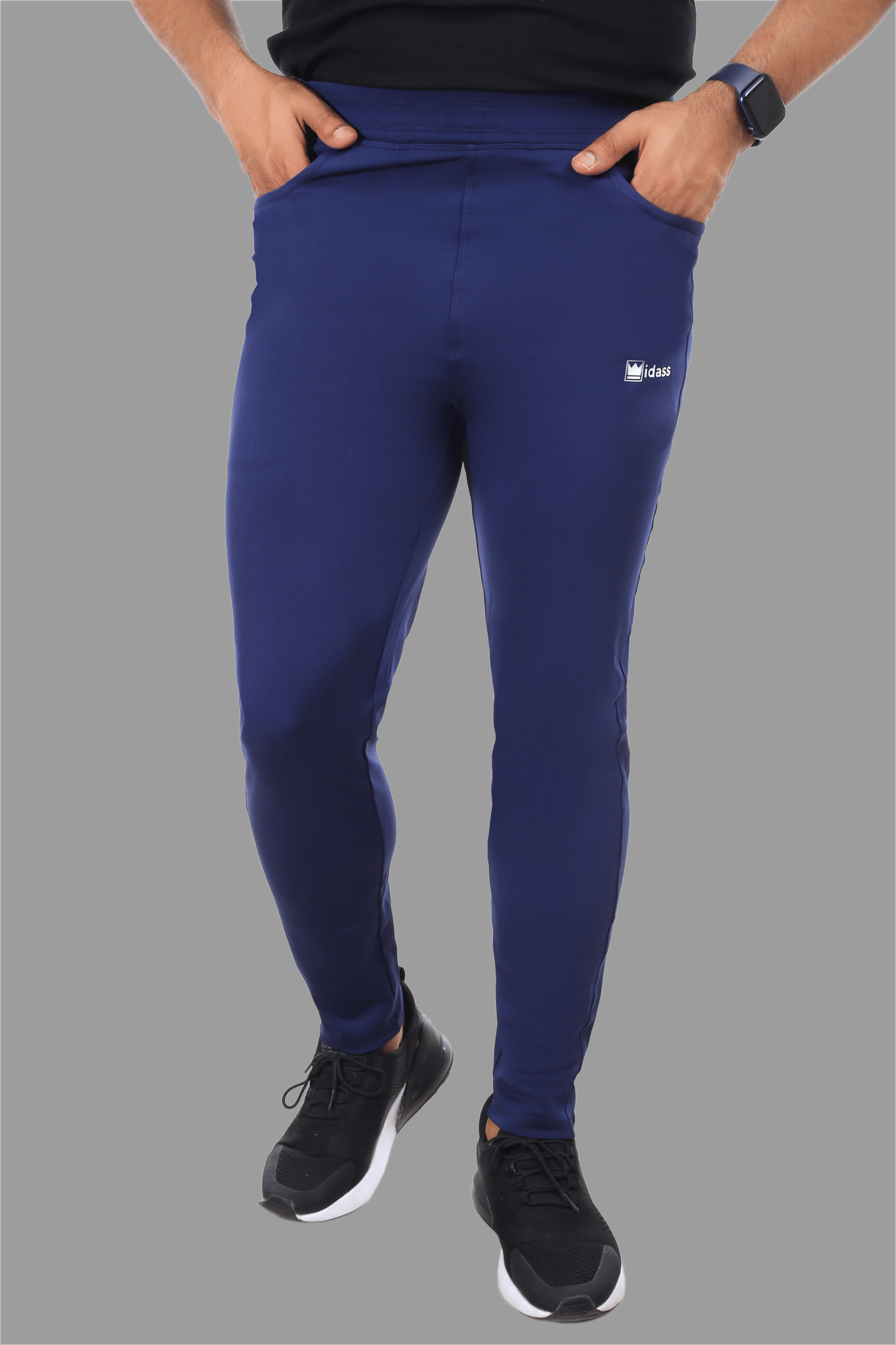 IDASS - Blue Lycra Men's Trackpants ( Pack of 1 ) - Track Pants | Buy online on ZillyBuy