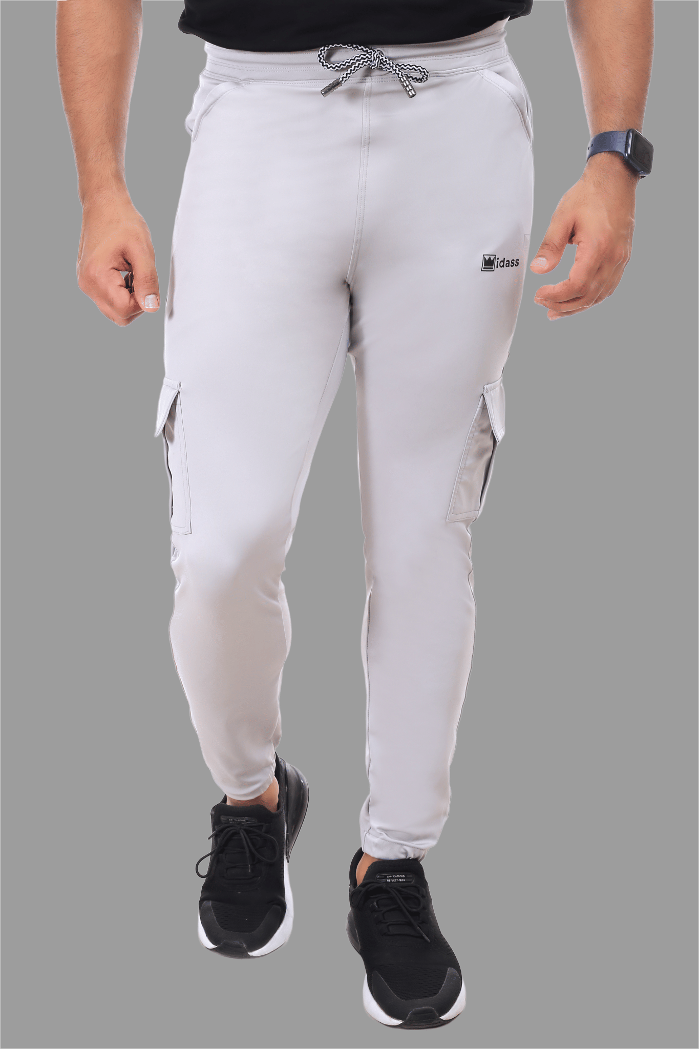 IDASS - Light Grey Lycra Men's Joggers ( Pack of 1 ) - Track Pants | Buy online on ZillyBuy