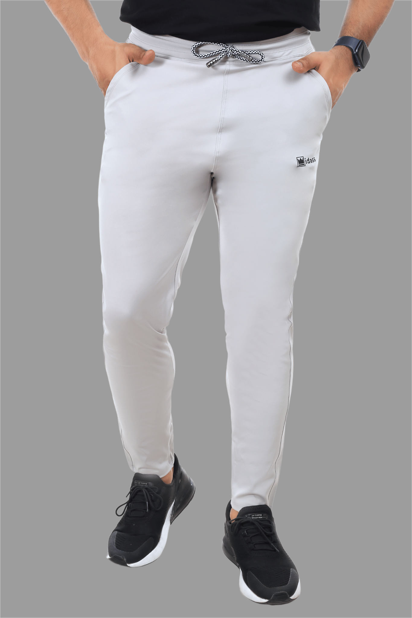 IDASS - Light Grey Lycra Men's Trackpants ( Pack of 1 ) - Track Pants | Buy online on ZillyBuy