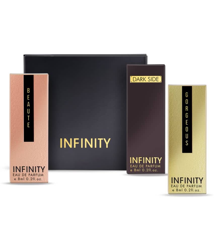 Infinity Beaute, Dark Side & Gorgeous Eau De Parfum Long Lasting EDP Premium Perfume Elegance Gift Set Pack of 3, 8ml Each