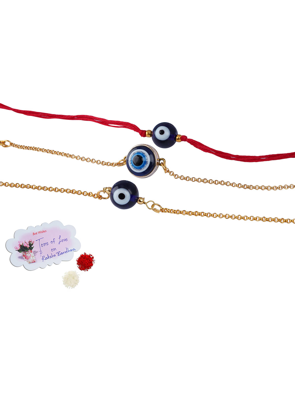     			JFL - Jewellery For Less - Blue Rakhi ( Pack of 3 )