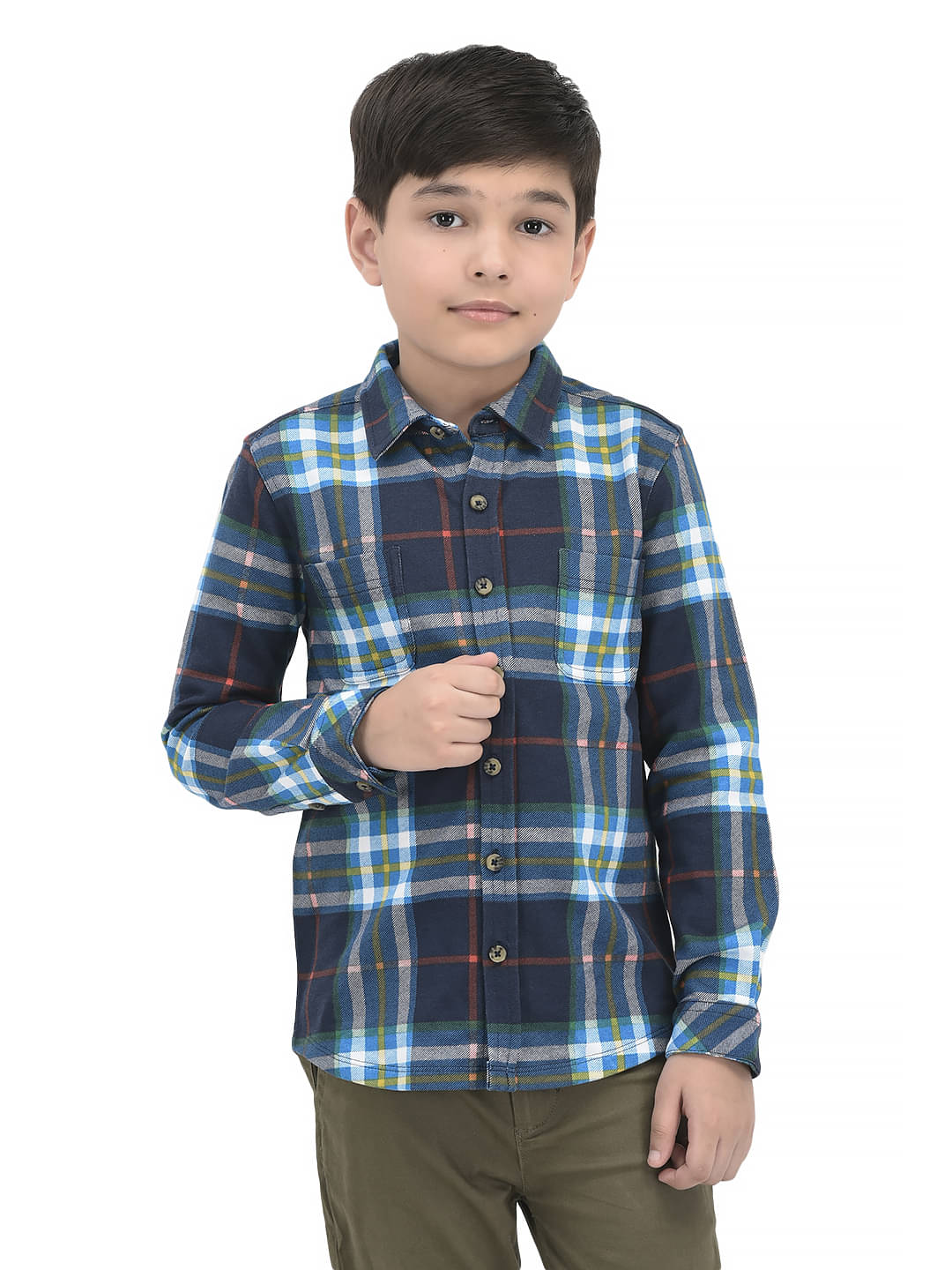     			Juscubs Pack of 1 Boys 100% Cotton Full Sleeves Shirt ( Navy Blue )