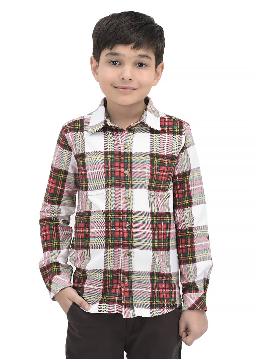     			Juscubs Pack of 1 Boys 100% Cotton Full Sleeves Shirt ( Red )