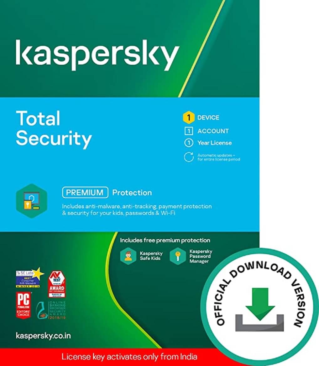 Kaspersky Total Security Latest Version ( 1 PC / 1 Year ) - Activation Code-Email Delivery     			Kaspersky Total Security Latest Version ( 1 PC / 1 Year ) - Activation Code-Email Delivery