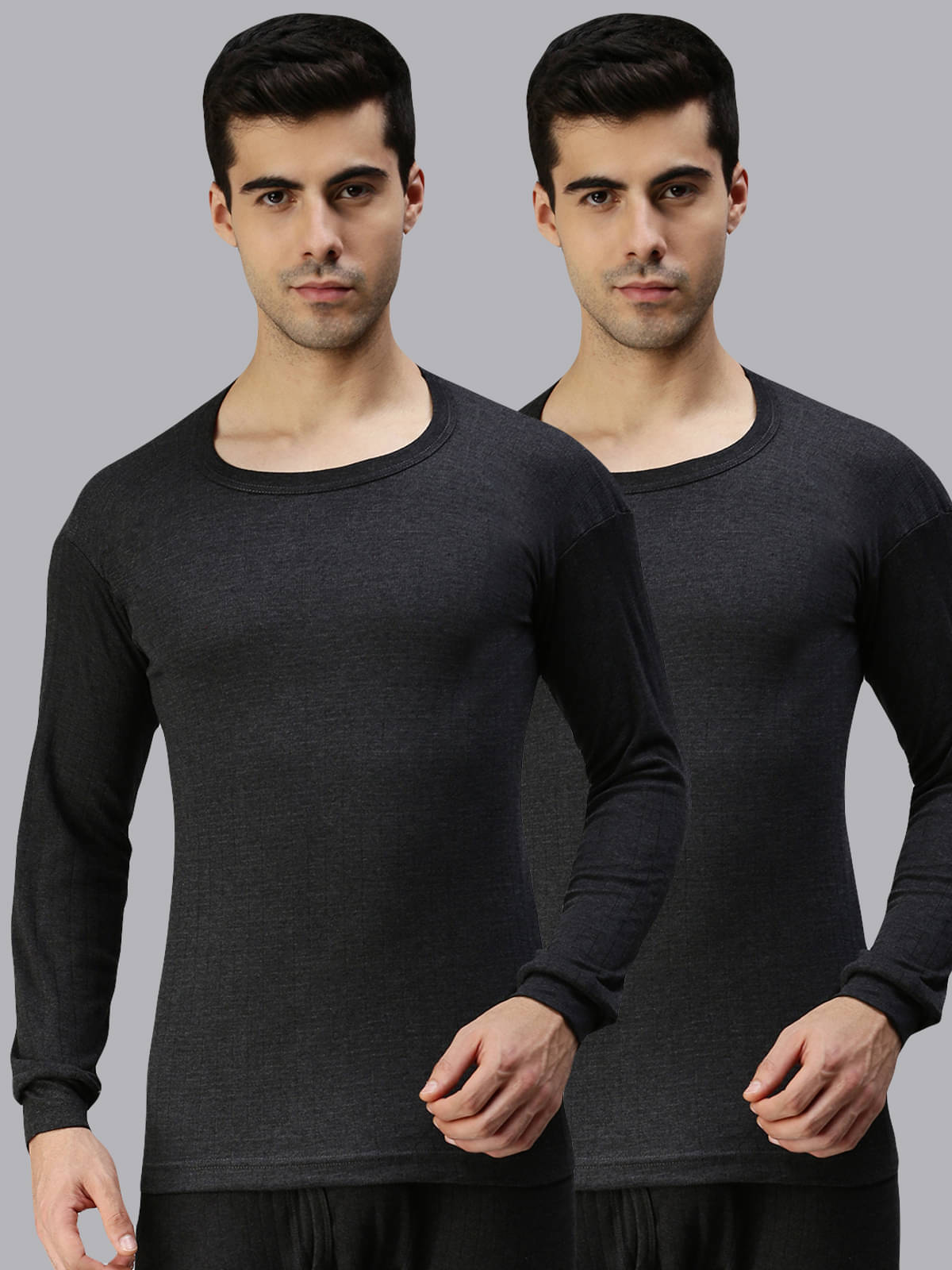 LUX PARKER Pack of 2 Cotton Thermal Tops For Men's ( Black ) LUX PARKER Pack of 2 Cotton Thermal Tops For Men's ( Black )