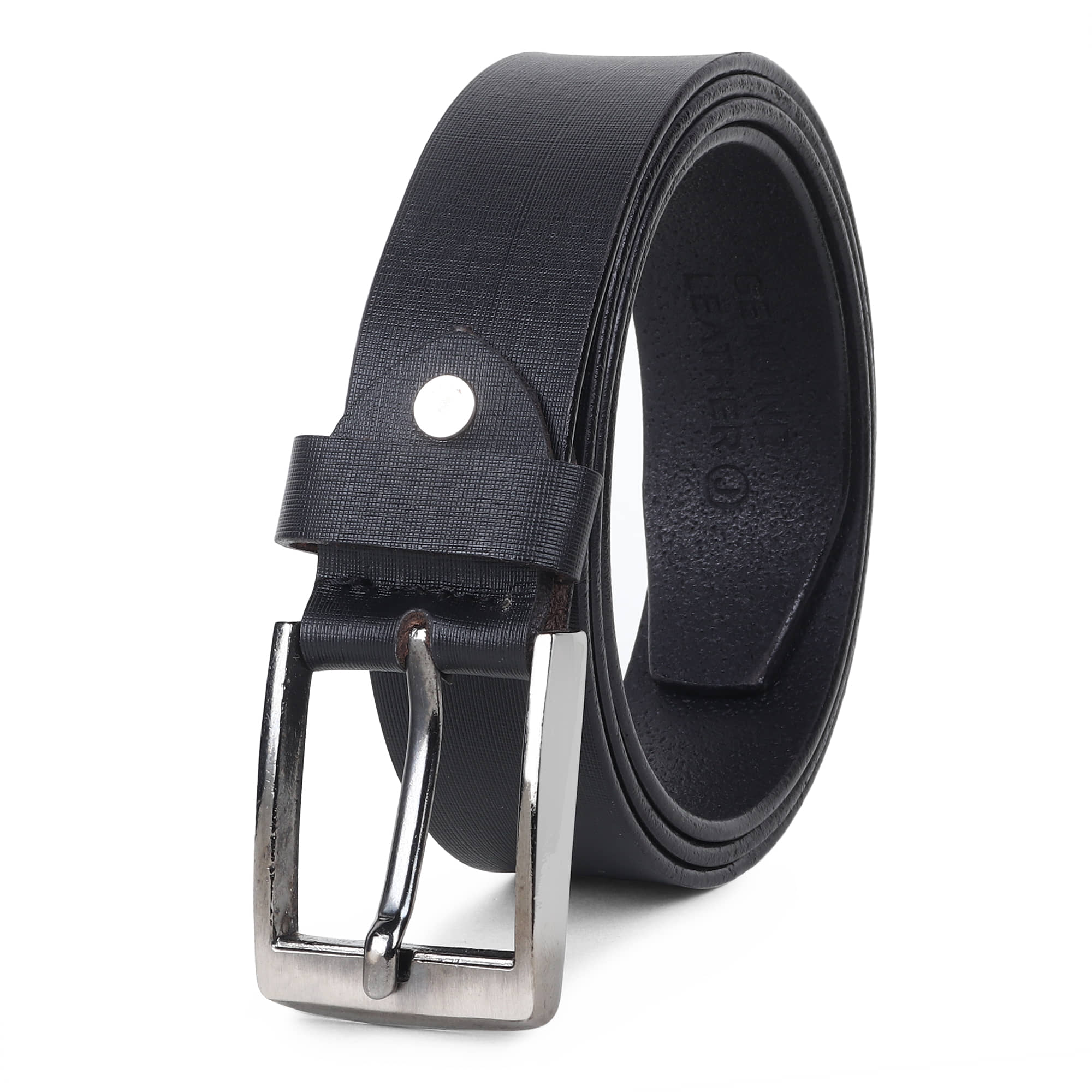 Loopa - Black Leather Men's Formal Belt ( Pack of 1 )