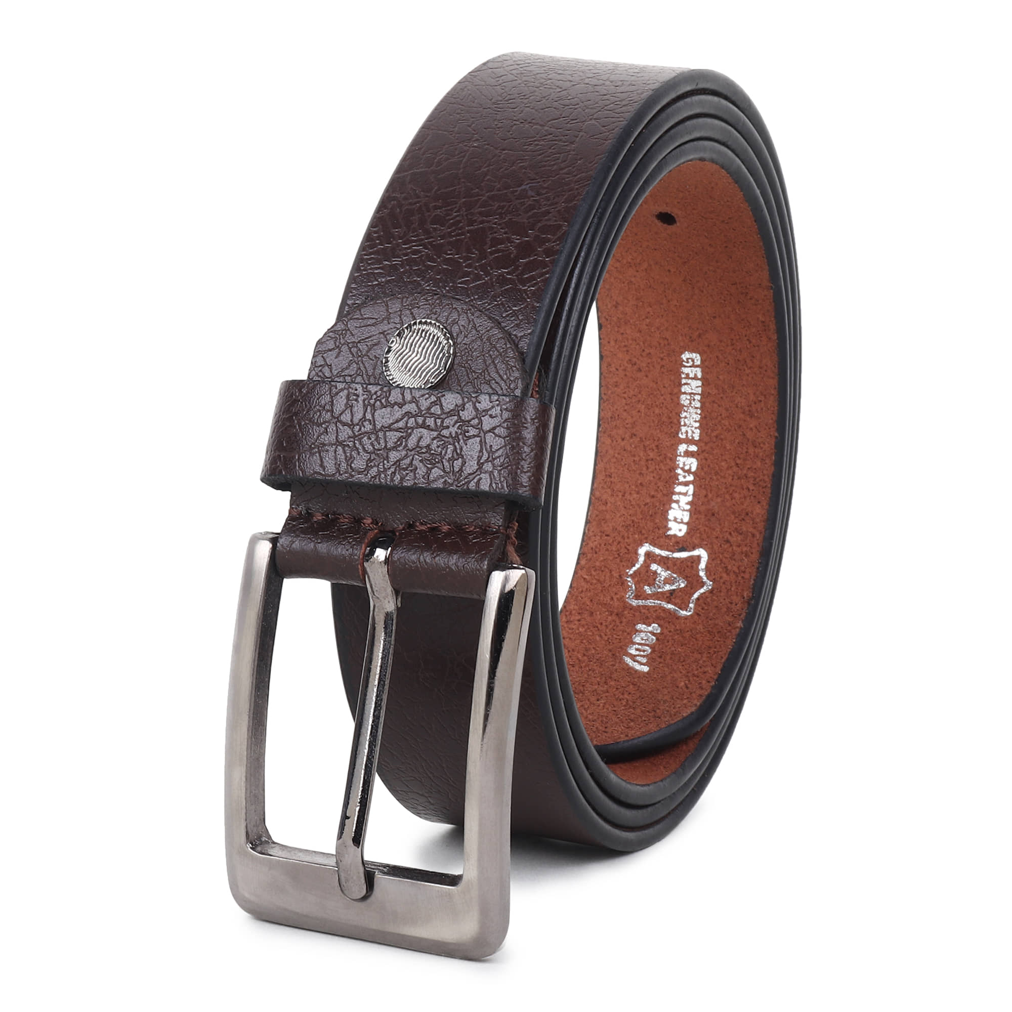 Loopa - Brown Leather Men's Formal Belt ( Pack of 1 )