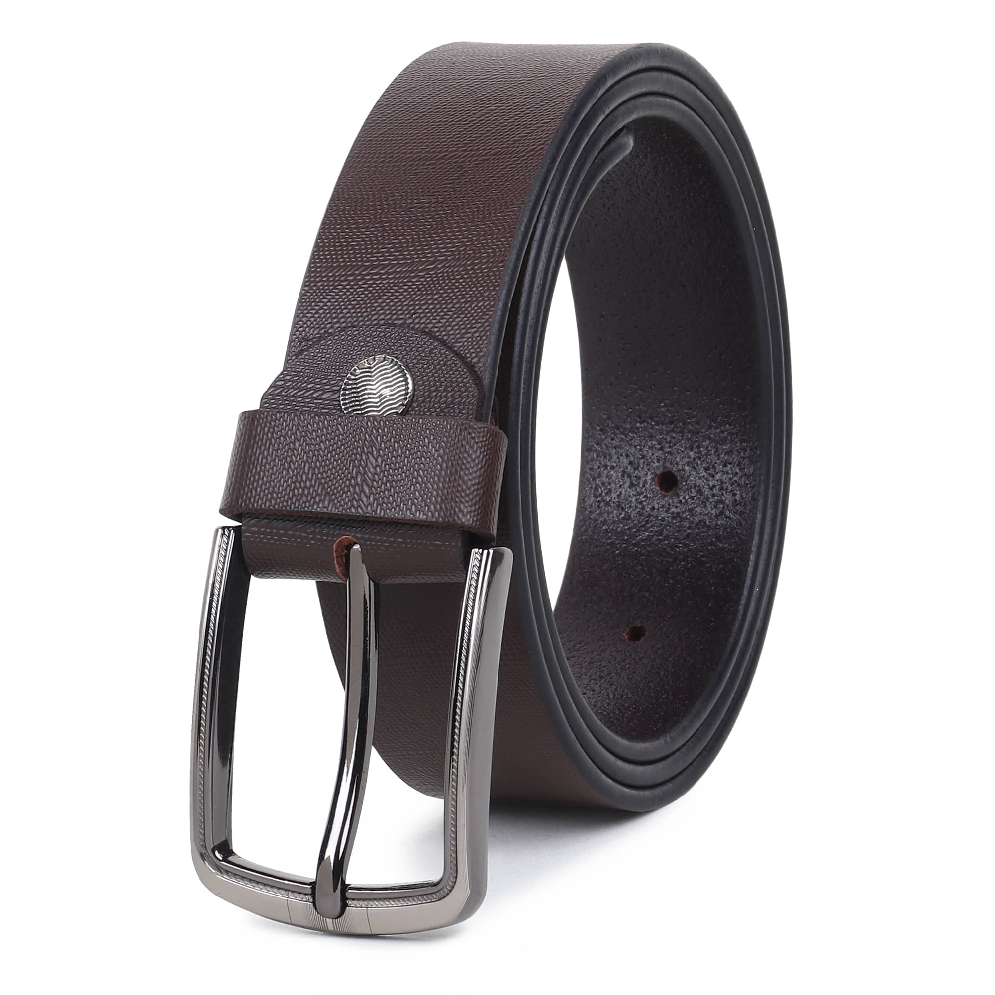 Loopa - Brown Leather Men's Formal Belt ( Pack of 1 )