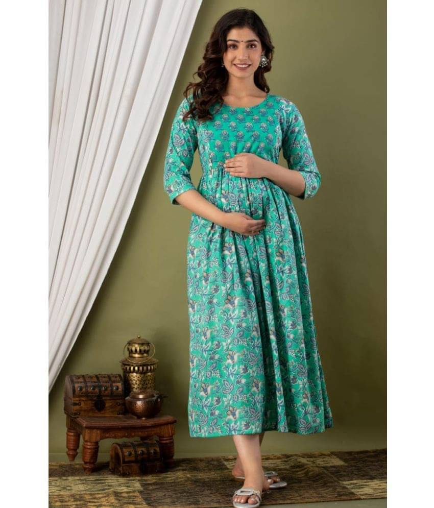 Nevisha Style Multi Color Cotton Maternity Kurta Single     			Nevisha Style Multi Color Cotton Maternity Kurta Single