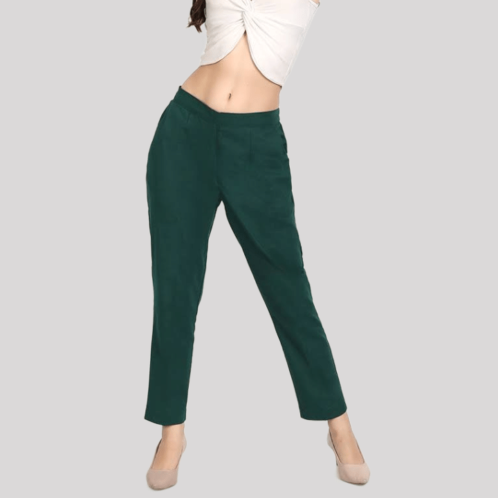    			PP Kurtis - Green Lycra Regular Women's Formal Pants ( Pack of 1 )