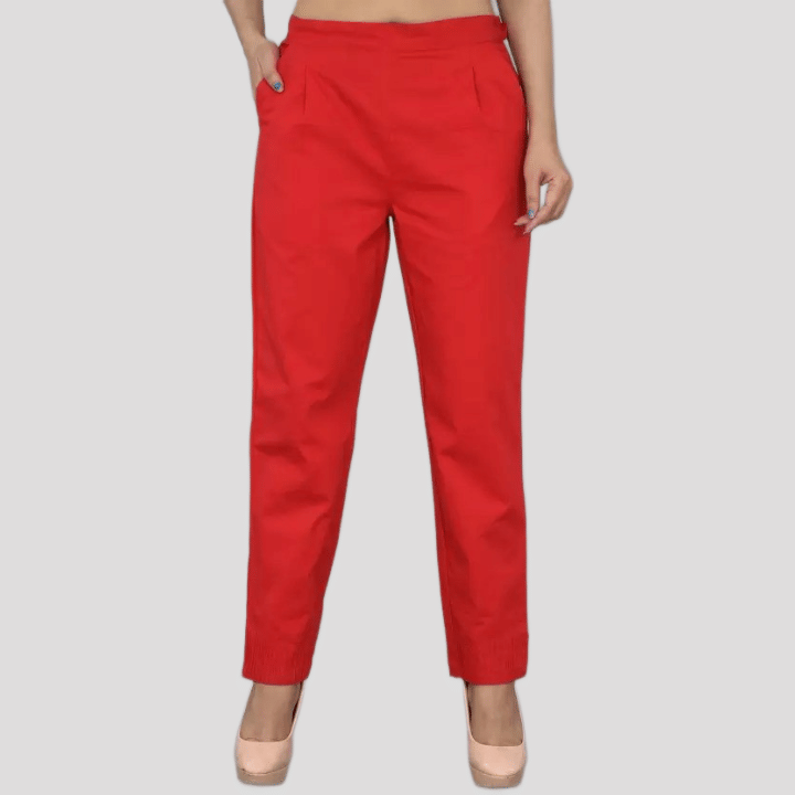     			PP Kurtis - Red Lycra Regular Women's Formal Pants ( Pack of 1 )