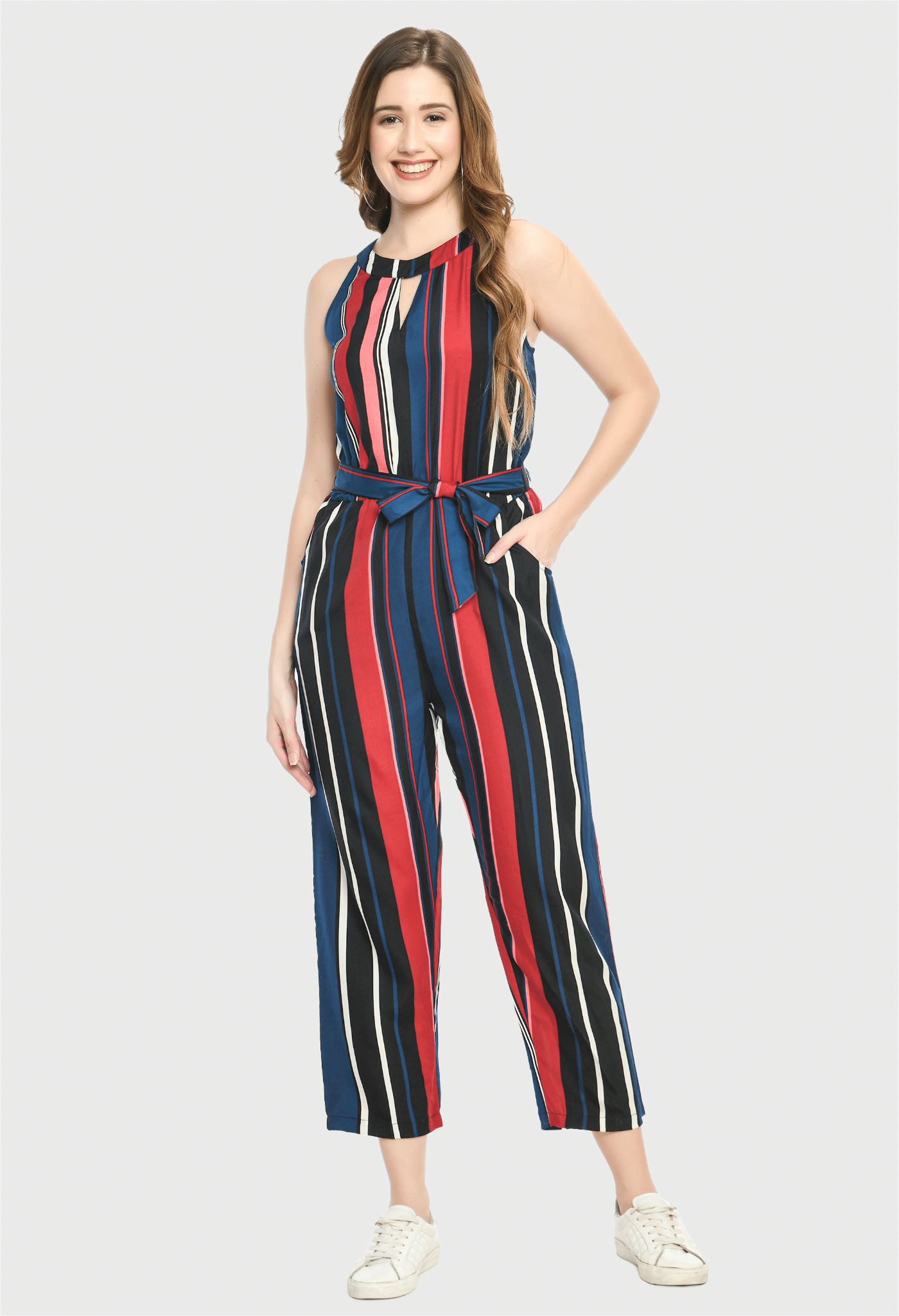 PREEGO - Red Crepe Regular Fit Women's Jumpsuit ( Pack of 1 ) PREEGO - Red Crepe Regular Fit Women's Jumpsuit ( Pack of 1 )