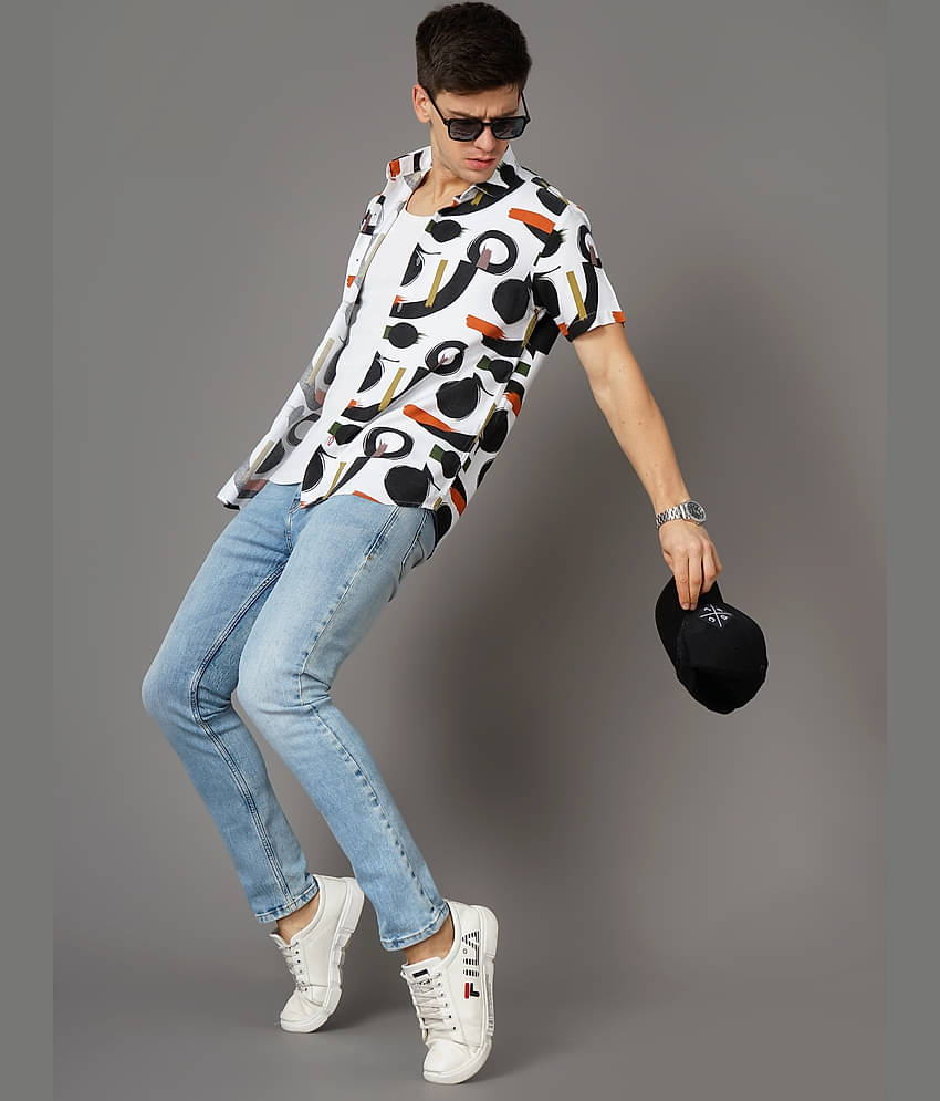 Paul Street - Green Rayon Slim Fit Men's Casual Shirt ( Pack of 1 )