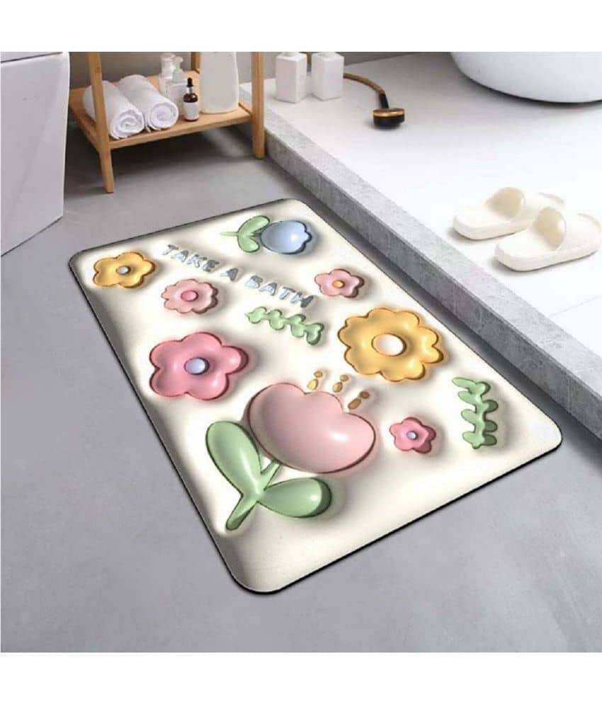 RAMDEV ENTERPRISE Rubber Bath Mat 40x60 cm ( Pack of 1 ) - Multi