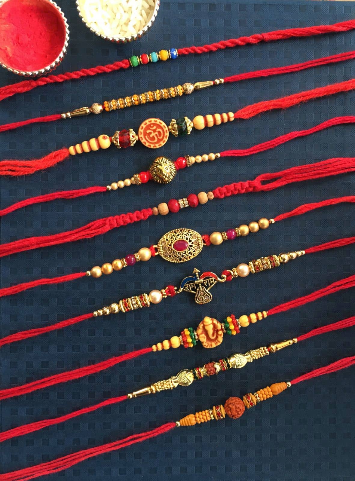 THRIFTKART Rakhi Set Multicolour Pack Of 10 Pcs Combo Dora Rakhi FOR BHAI - Bangles & Bracelets | Buy online on ZillyBuy