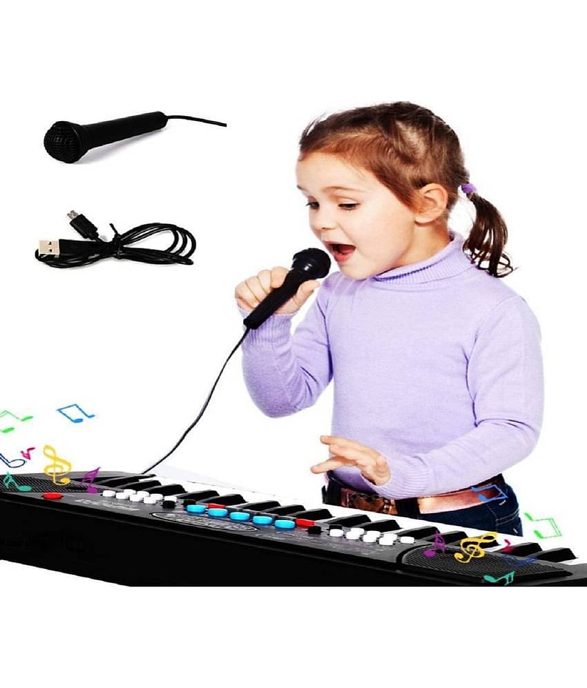 TOY KINGDOM Portable Electronic Piano Keyboards For Kids & Adult with Microphone Musical Toys