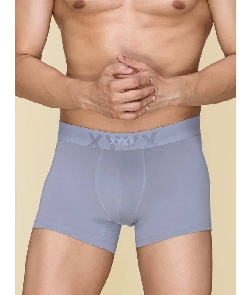 XYXX Pack of 1 Cotton Trunks For Men's ( Light Grey )