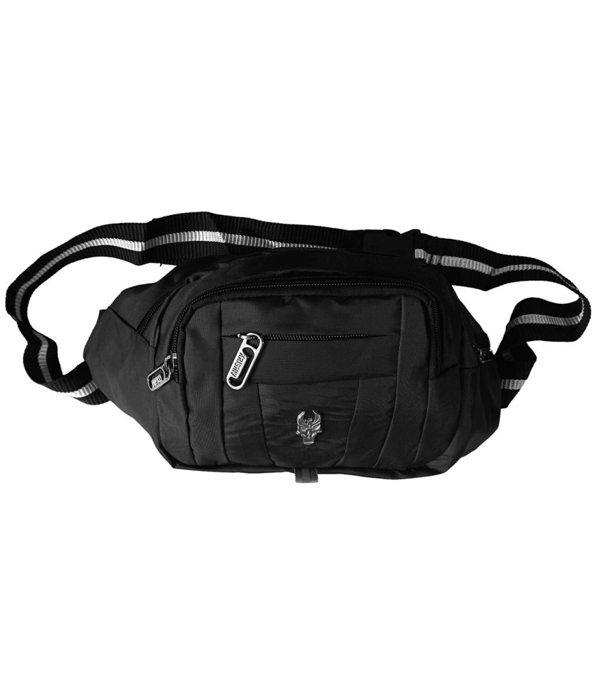 krishiv Black Waist Bag