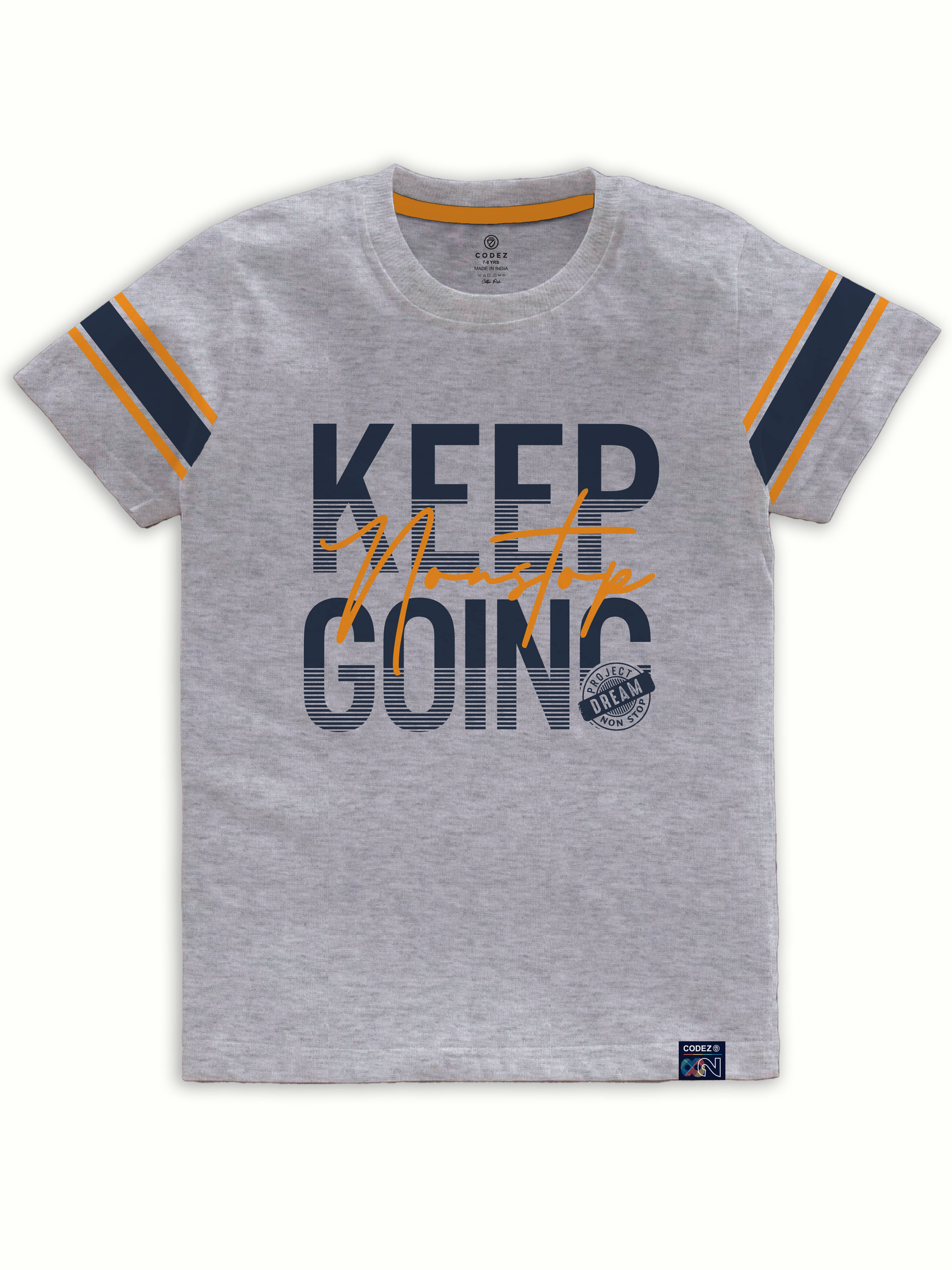     			CODEZ Pack of 3 Boys Cotton Blend T-Shirt ( Gray )