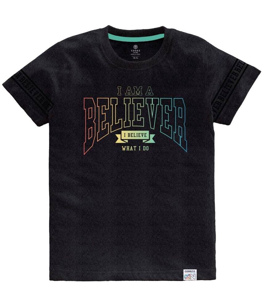     			CODEZ Pack of 1 Boys Cotton Blend T-Shirt ( Gray )