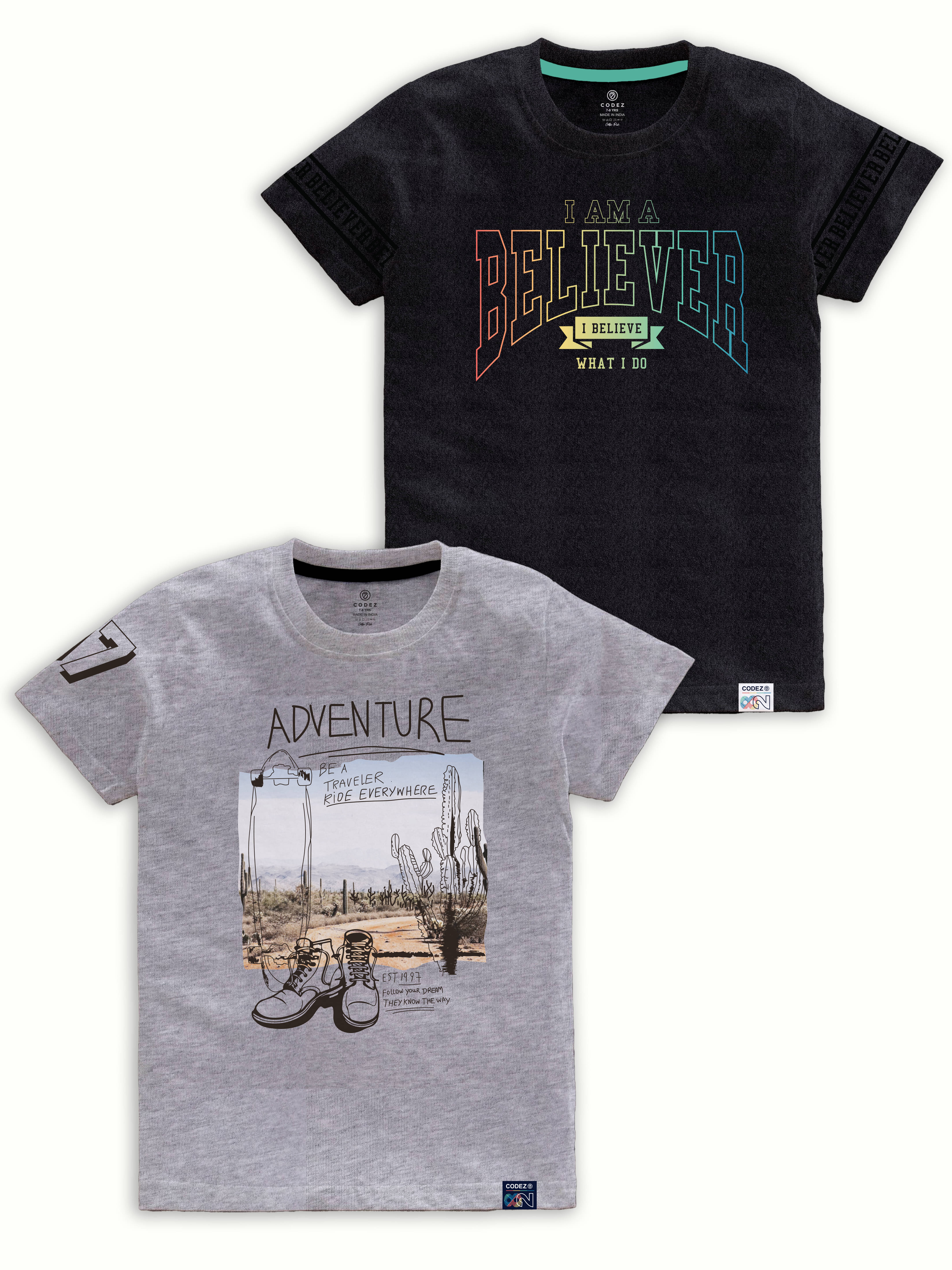     			CODEZ Pack of 1 Boys Cotton Blend T-Shirt ( Multi Color )