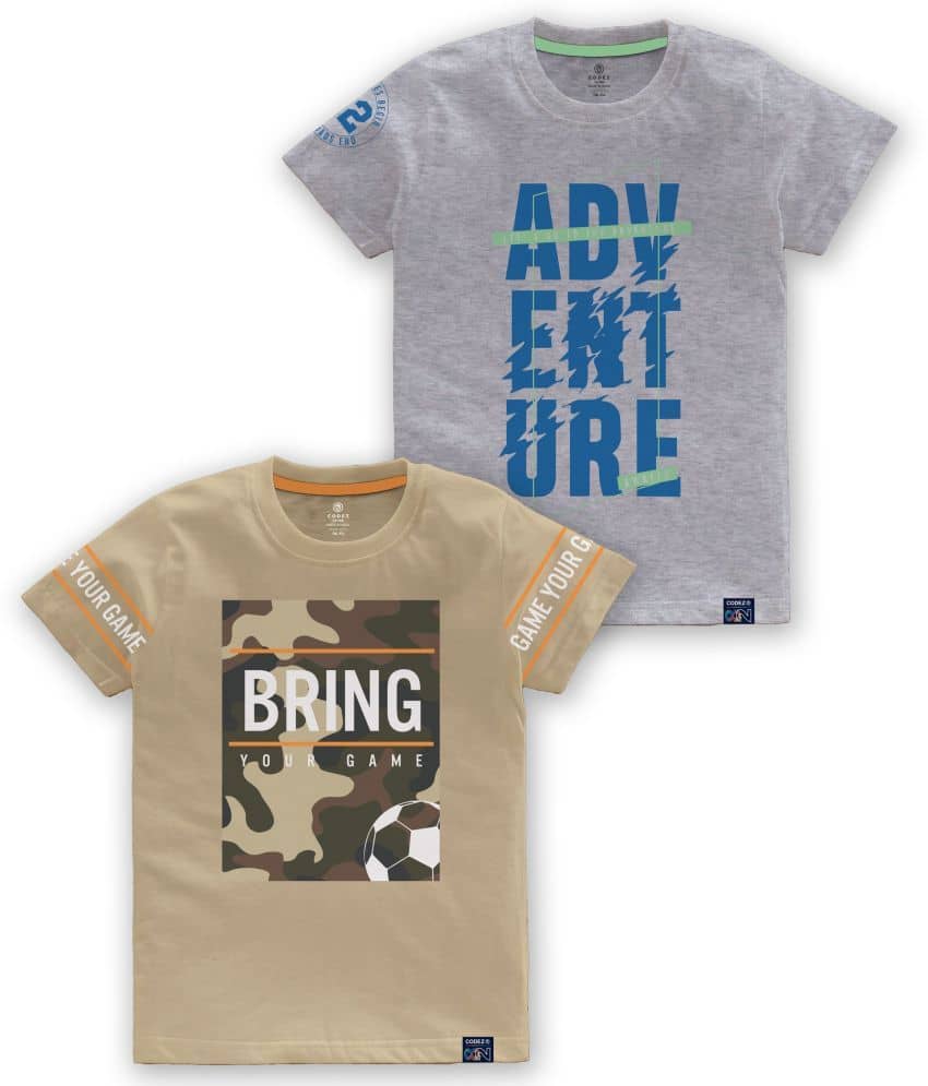 CODEZ Pack of 1 Boys Cotton Blend T-Shirt ( Multi Color )