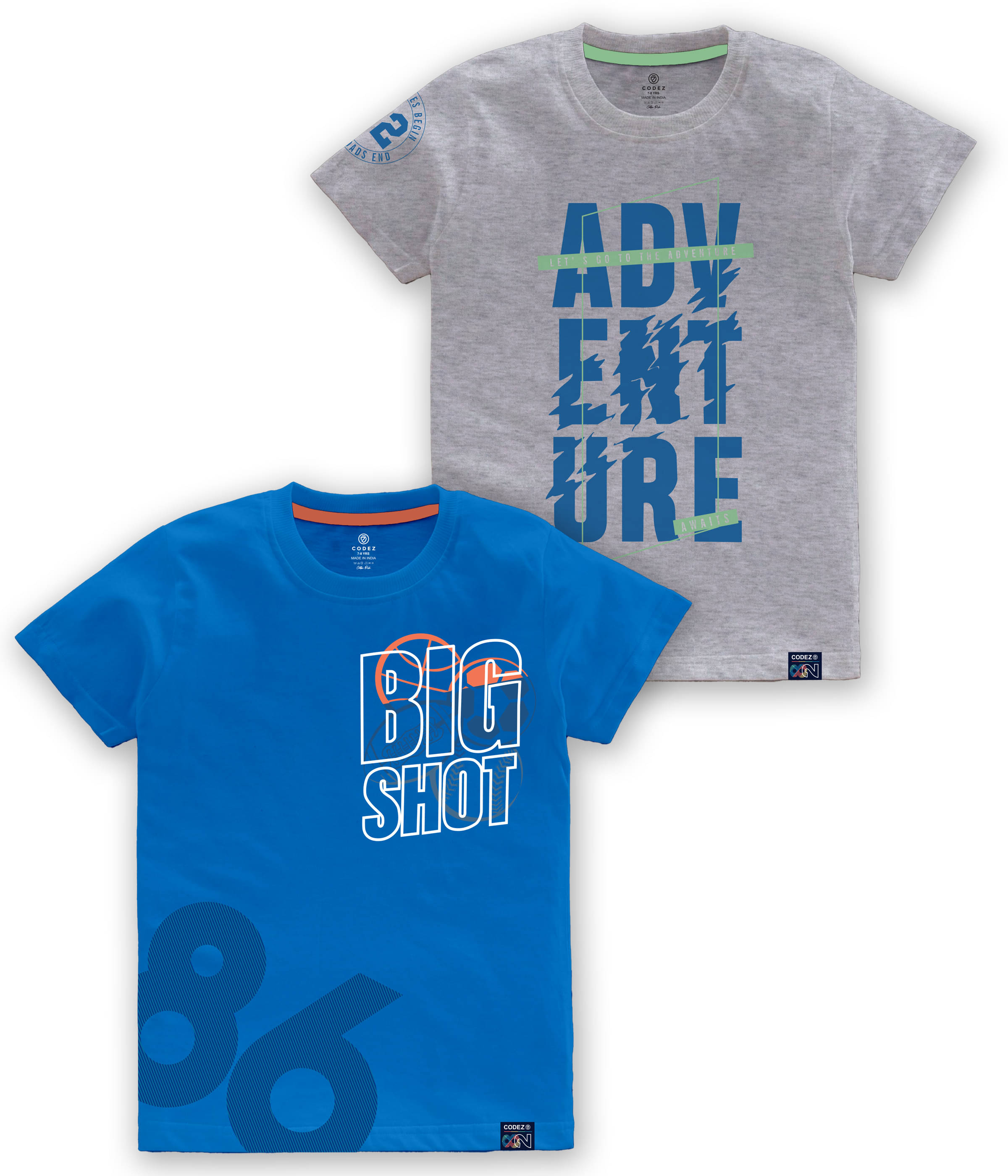     			CODEZ Pack of 3 Boys Cotton Blend T-Shirt ( Multi Color )