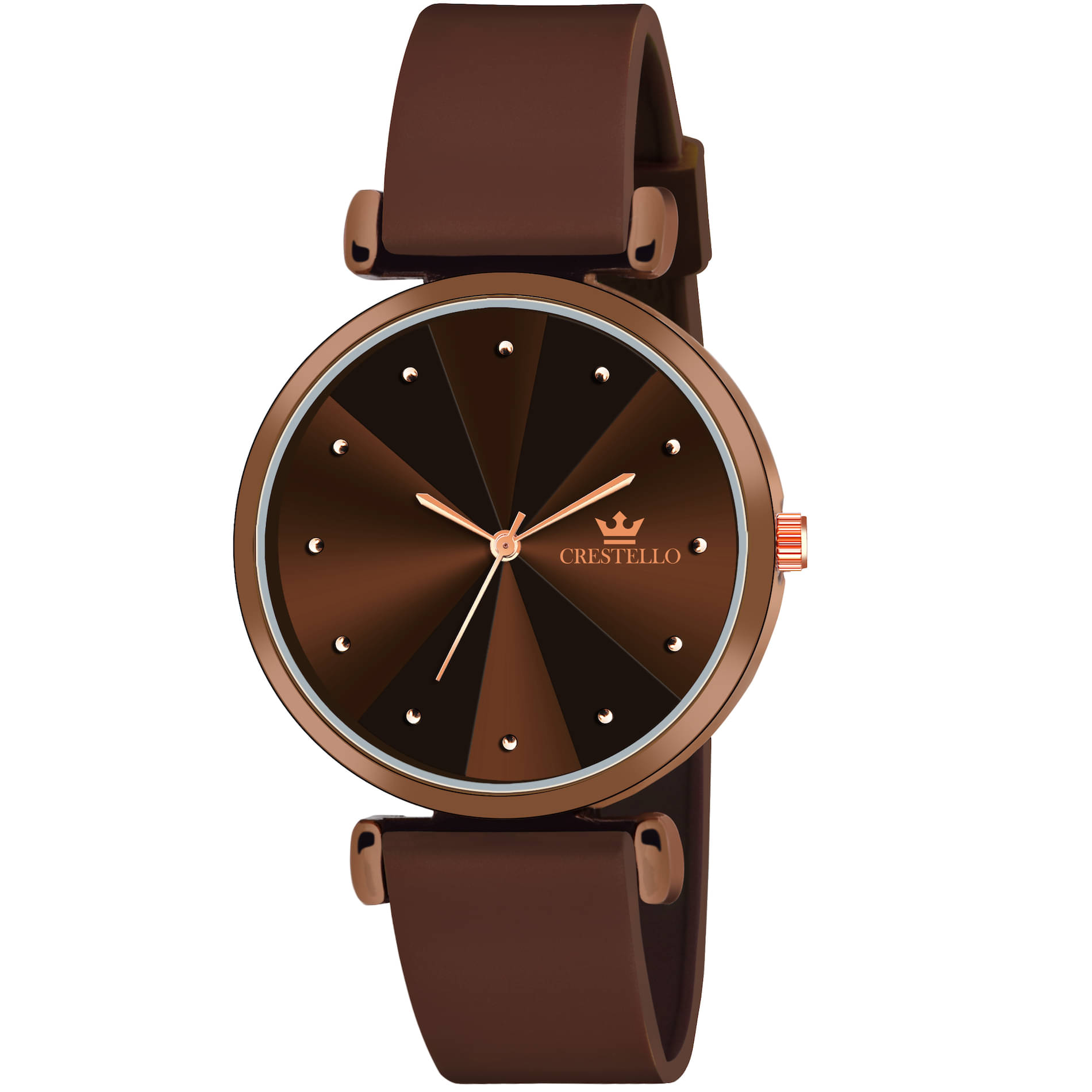     			Crestello - Brown Silicon Analog Womens Watch