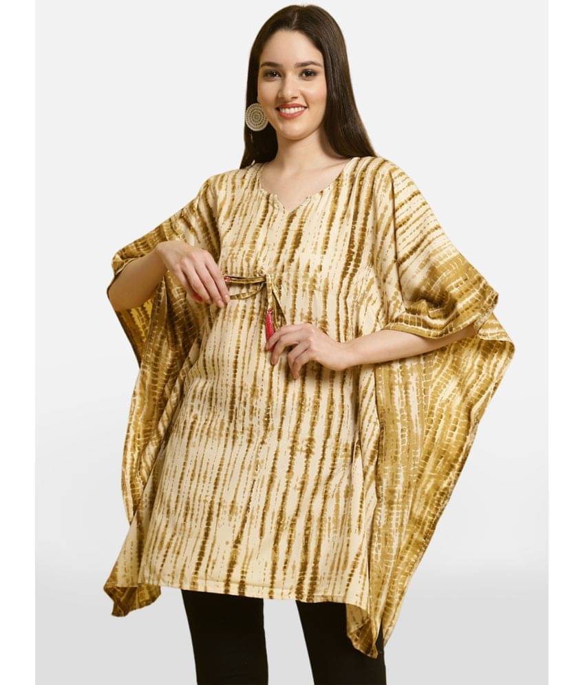     			Fabflee Women's Crepe Kaftan ( Brown )