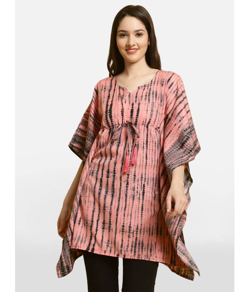     			Fabflee Women's Crepe Kaftan ( Pink )