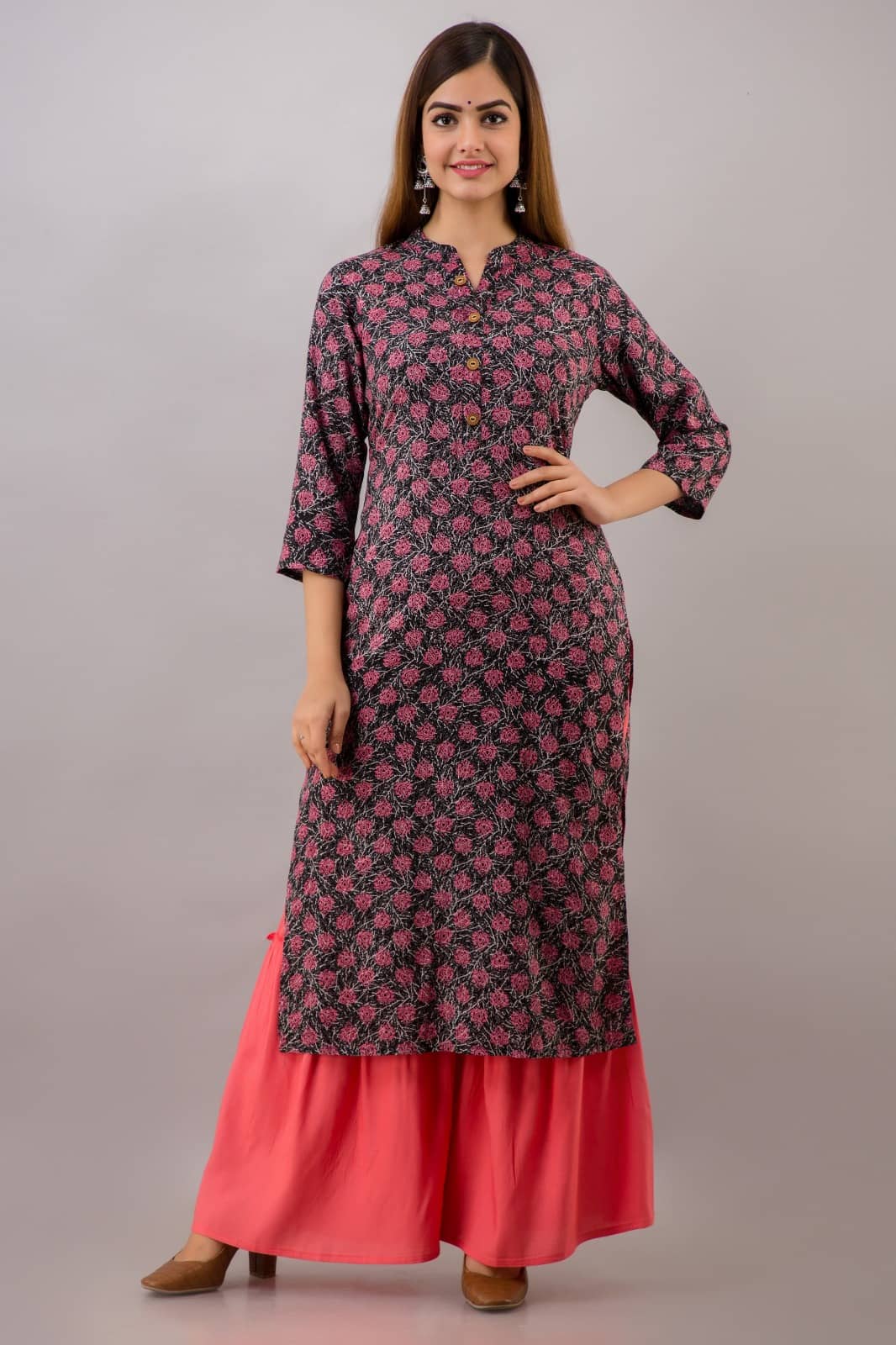 MAUKA - Multicolor Straight Rayon Women's Stitched Salwar Suit ( Pack of 1 )