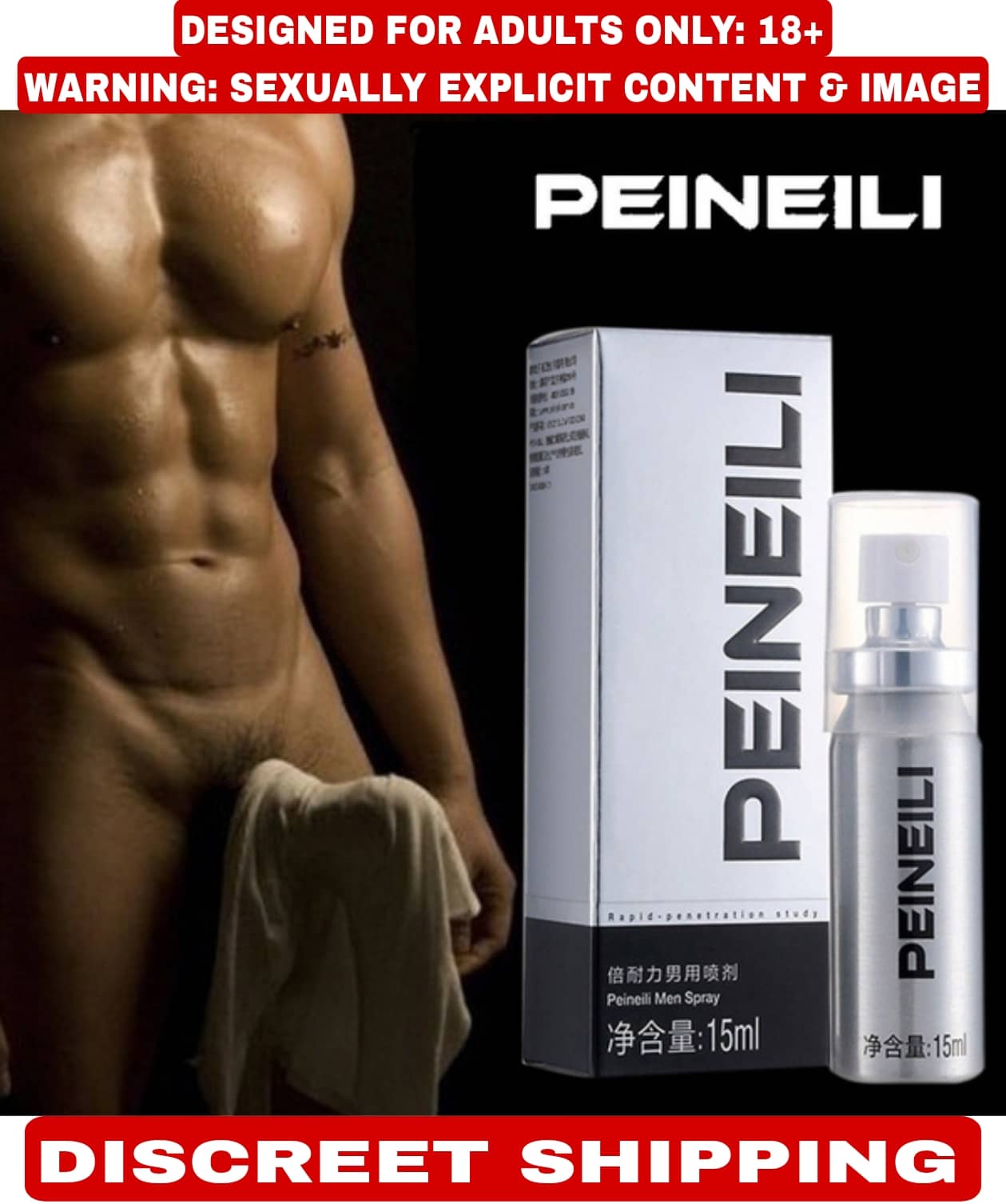 Naughty World Peineili Spray Keep Long Time Spray Extenal 15ML Men Delay Spray