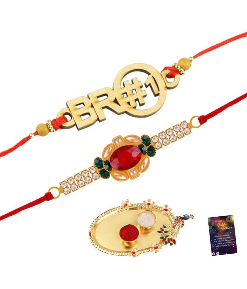     			Silver Shine - Multi Rakhi ( Pack of 2 )