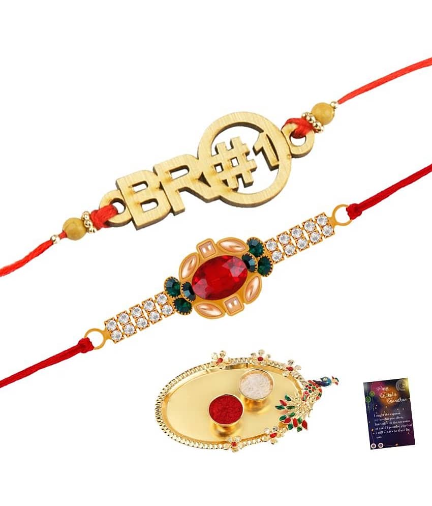 Silver Shine - Multi Rakhi ( Pack of 2 ) - Bangles & Bracelets | Buy online on ZillyBuy