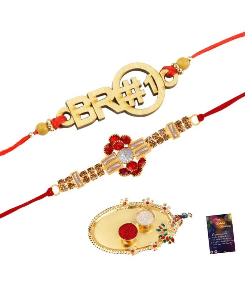     			Silver Shine - Multi Rakhi ( Pack of 2 )