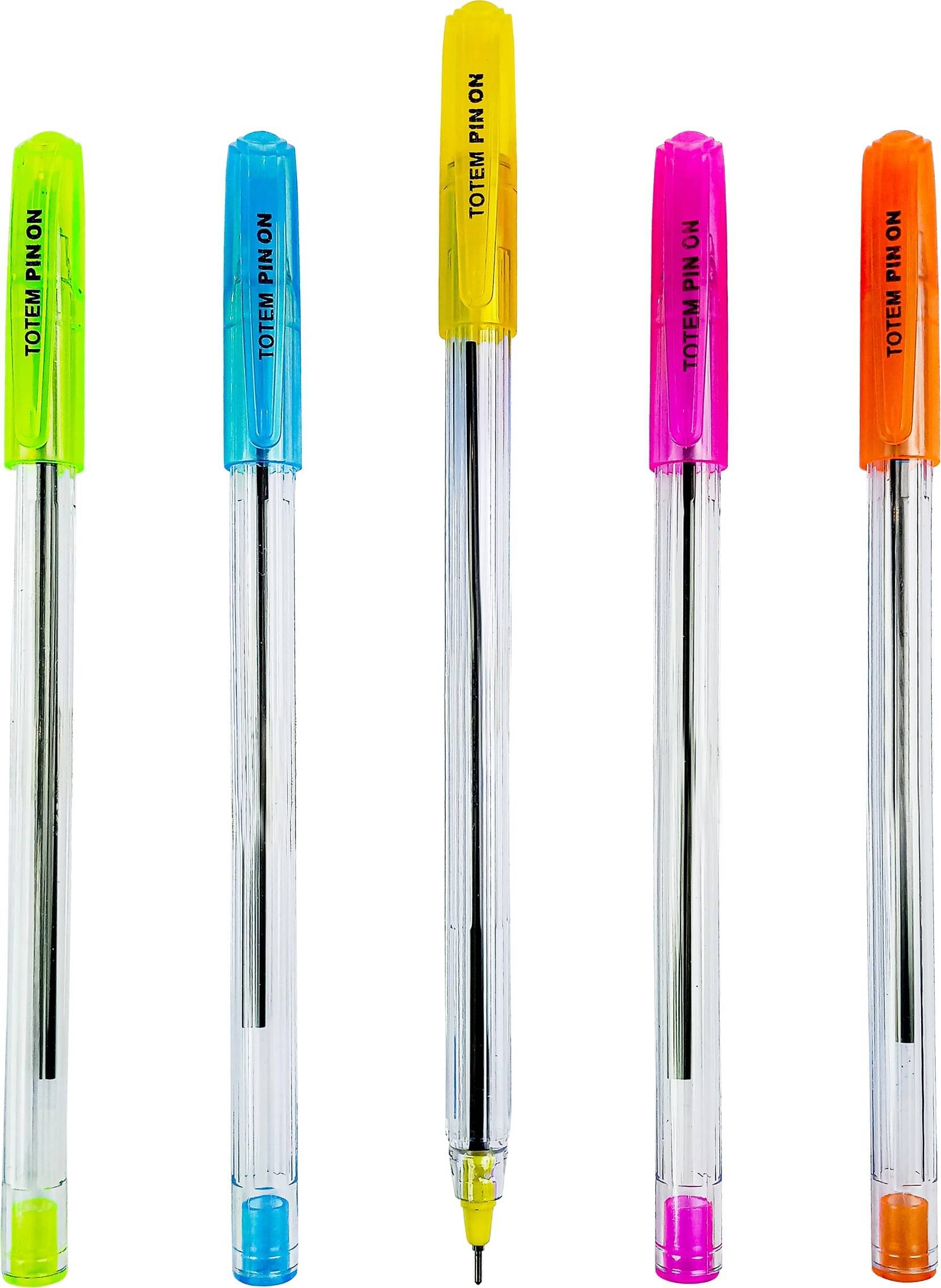     			TOTEM Pin On 100Pcs(60 Blue & 40 Black)|0.7 mm Tip|Perfect Writing|School & Office Ball Pen (Pack of 100, Blue, Black)