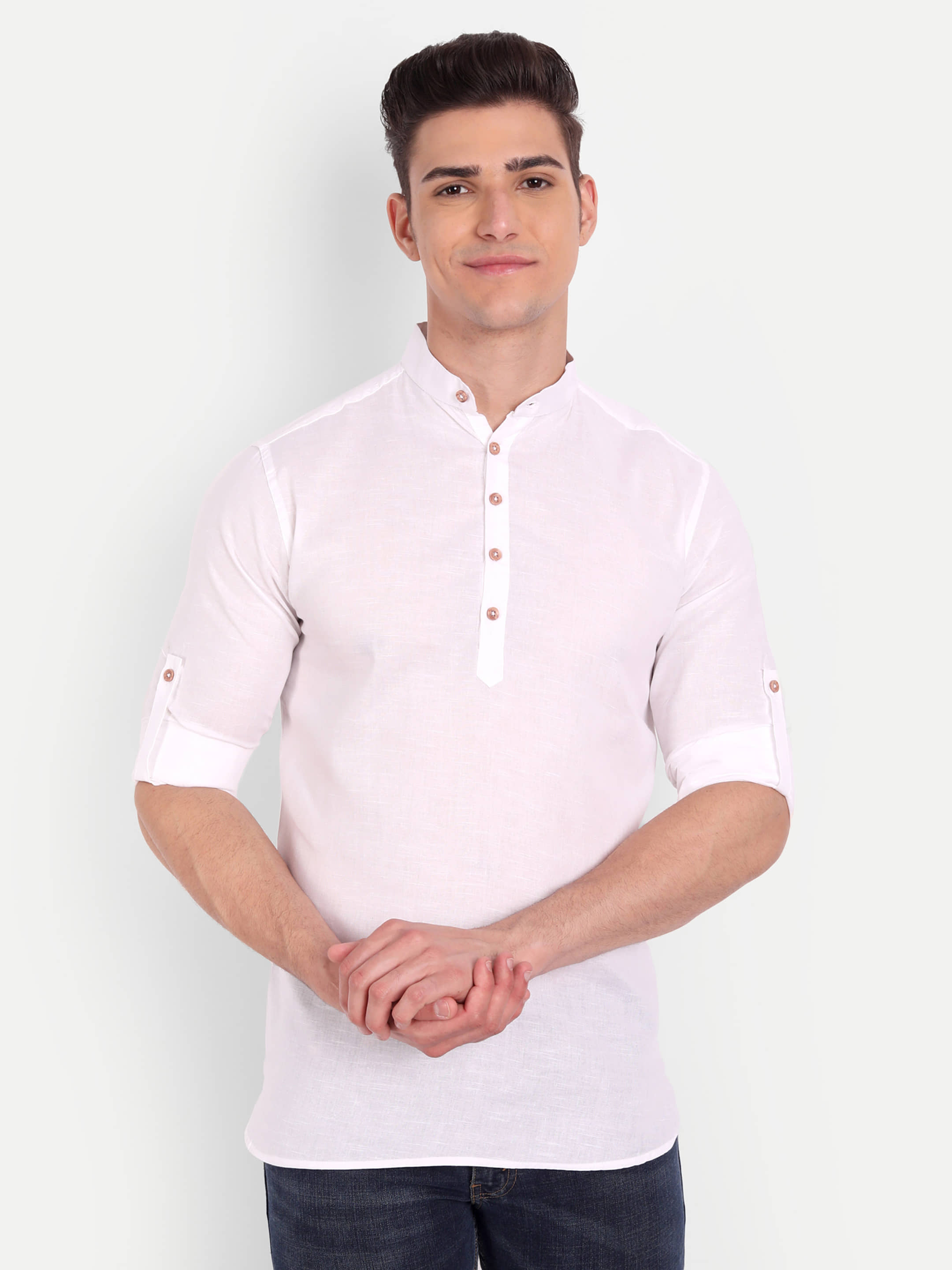 Vida Loca - Indigo Cotton Men's Shirt Style Kurta ( Pack of 1 ) - Kurtas & Kurta Sets | Buy online on ZillyBuy