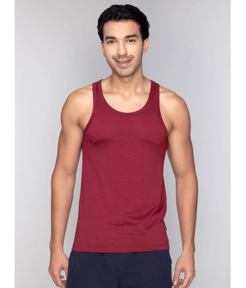     			XYXX Pack of 1 Modal Undershirt For Men ( Burgandy )
