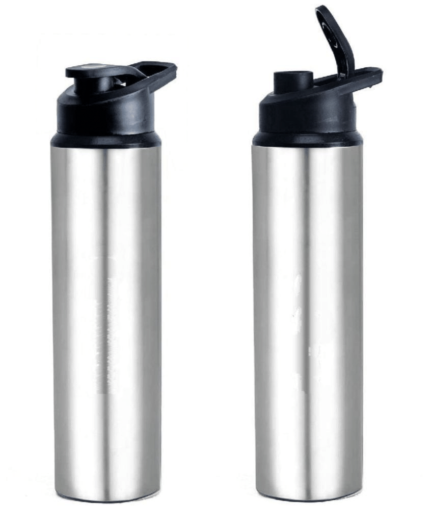     			ATROCK Sipper Bottle Silver Water Bottle 900 mL ( Set of 2 )