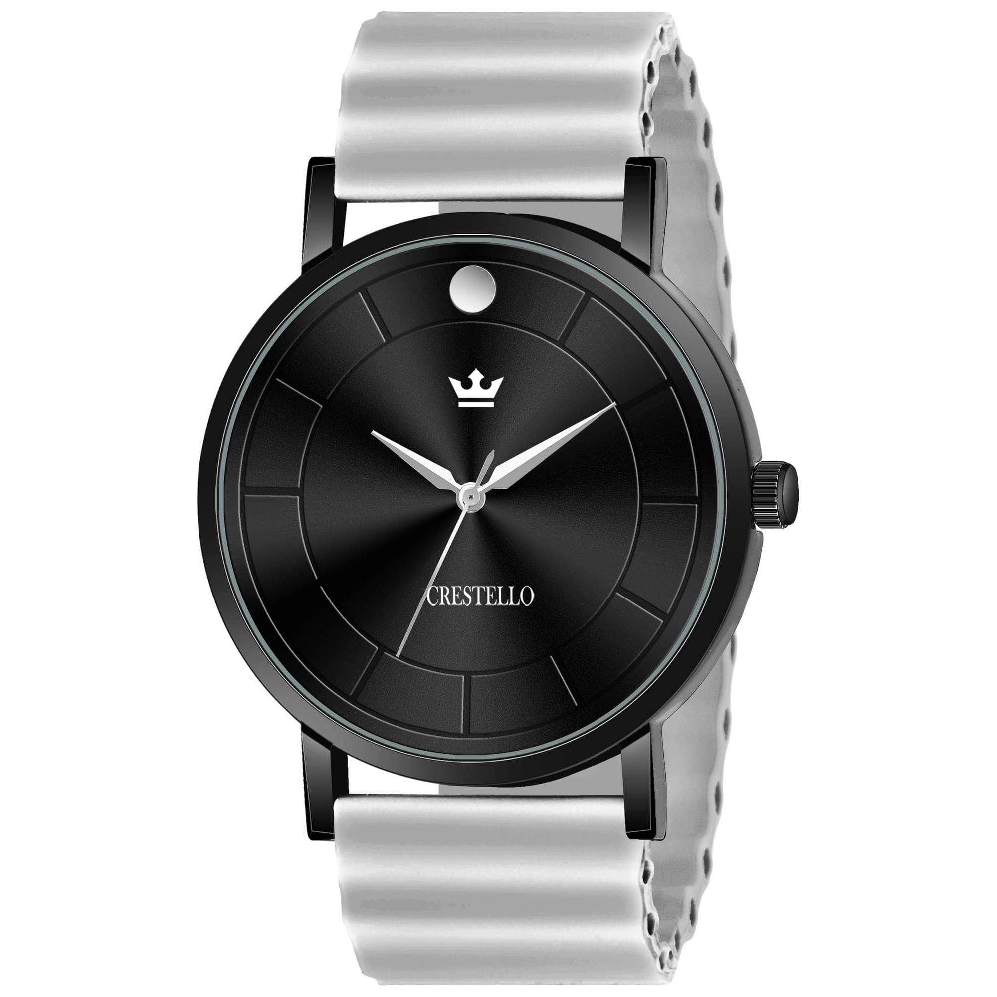     			Crestello - Light Grey Silicon Analog Men's Watch