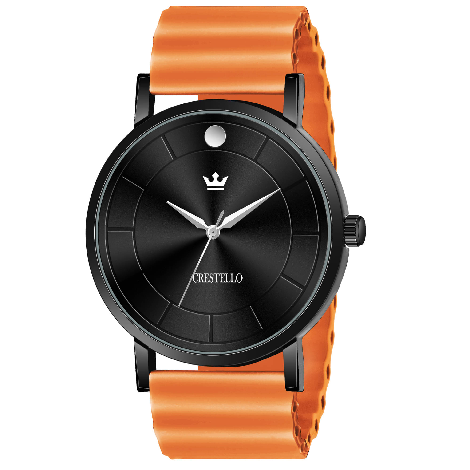     			Crestello - Orange Silicon Analog Men's Watch