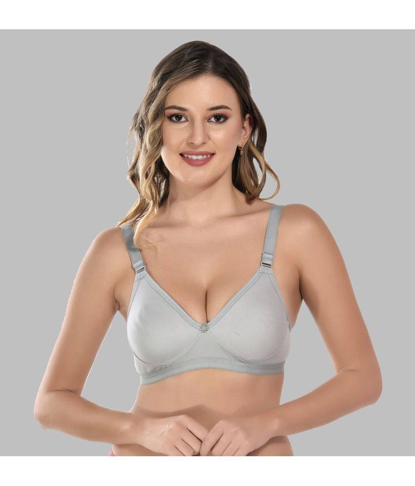     			Elina Cotton Non Padded Women's T-Shirt Bra ( Light Grey )