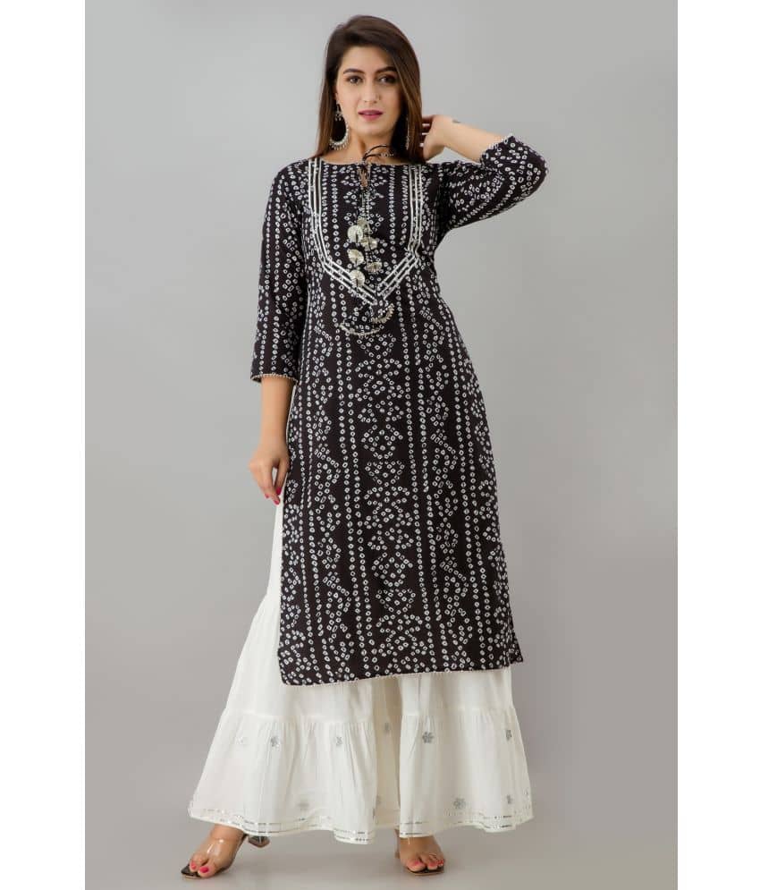 FabbibaPrints - Red Rayon Women's Straight Kurti ( Pack of 1 ) - Kurtis, Tunics | Buy online on ZillyBuy
