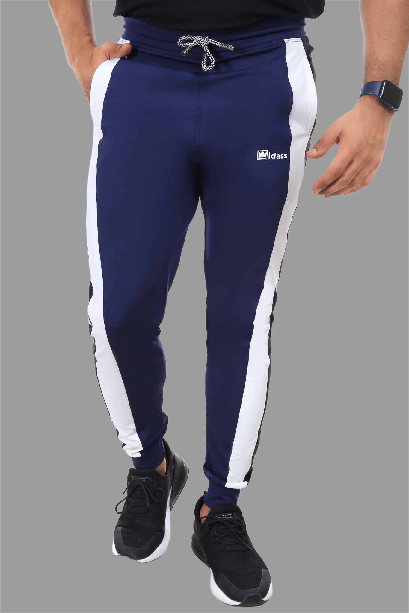 IDASS - Blue Lycra Men's Joggers ( Pack of 1 ) - Track Pants | Buy online on ZillyBuy