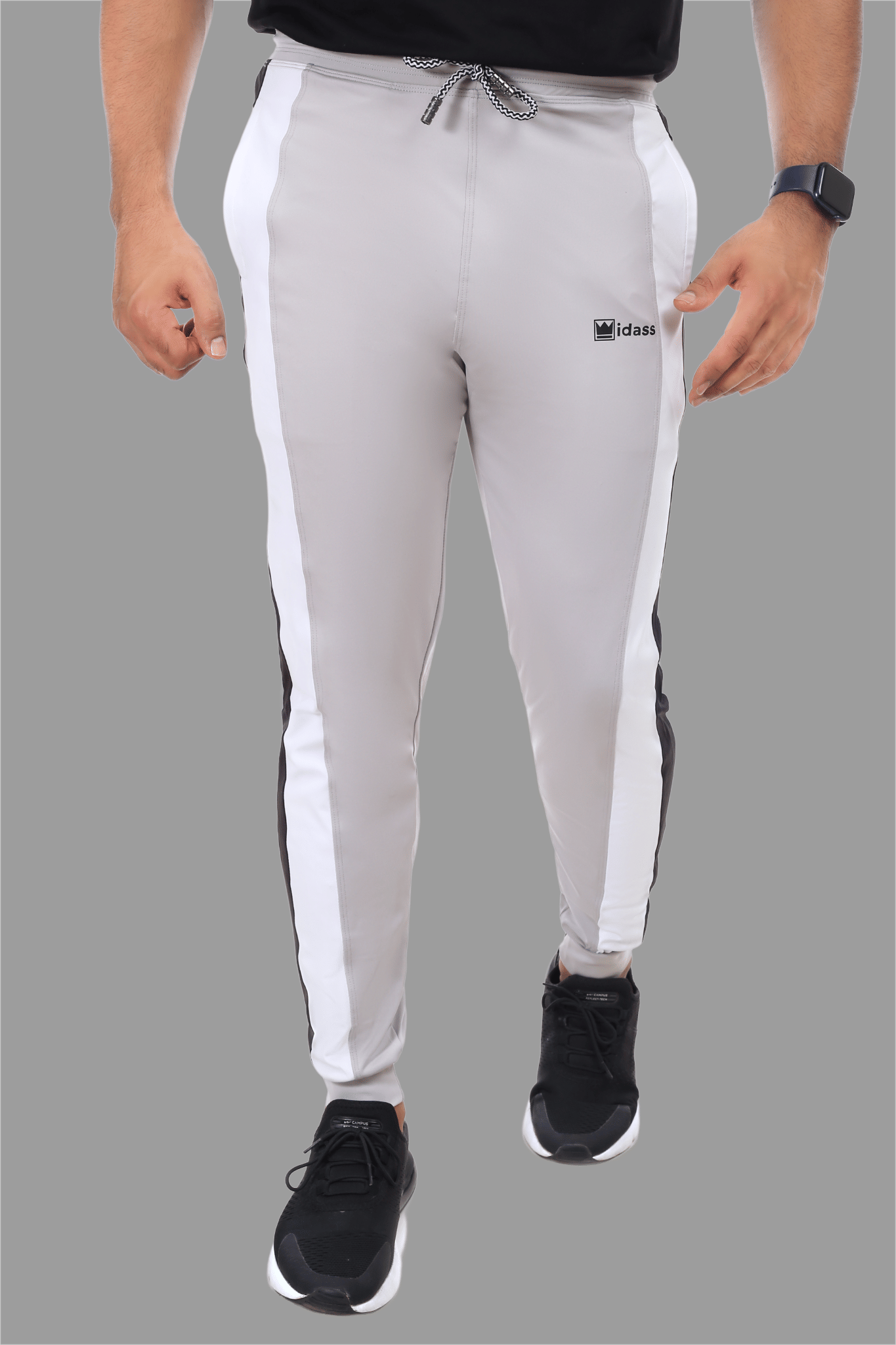 IDASS - Light Grey Lycra Men's Joggers ( Pack of 1 ) - Track Pants | Buy online on ZillyBuy