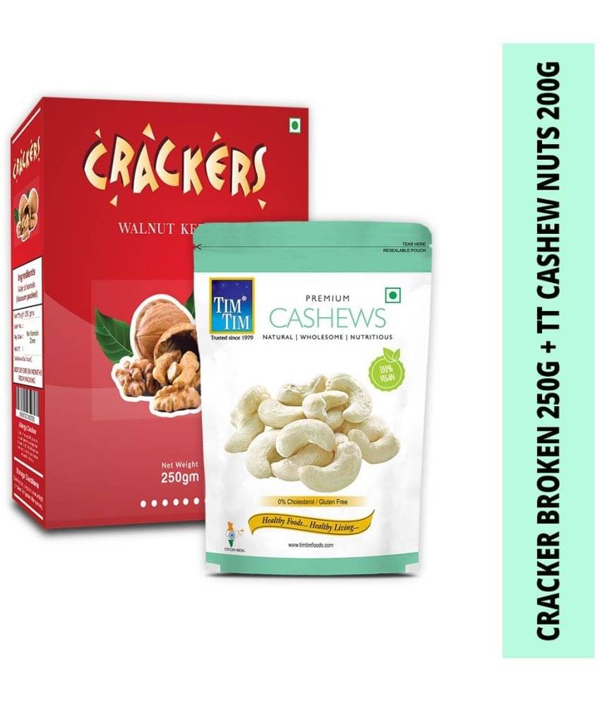 Kashmiri Amber Broken Walnuts Kernels 250g(Pack of 1) and Premium Cashew Nuts 200g Kashmiri Amber Broken Walnuts Kernels 250g(Pack of 1) and Premium Cashew Nuts 200g